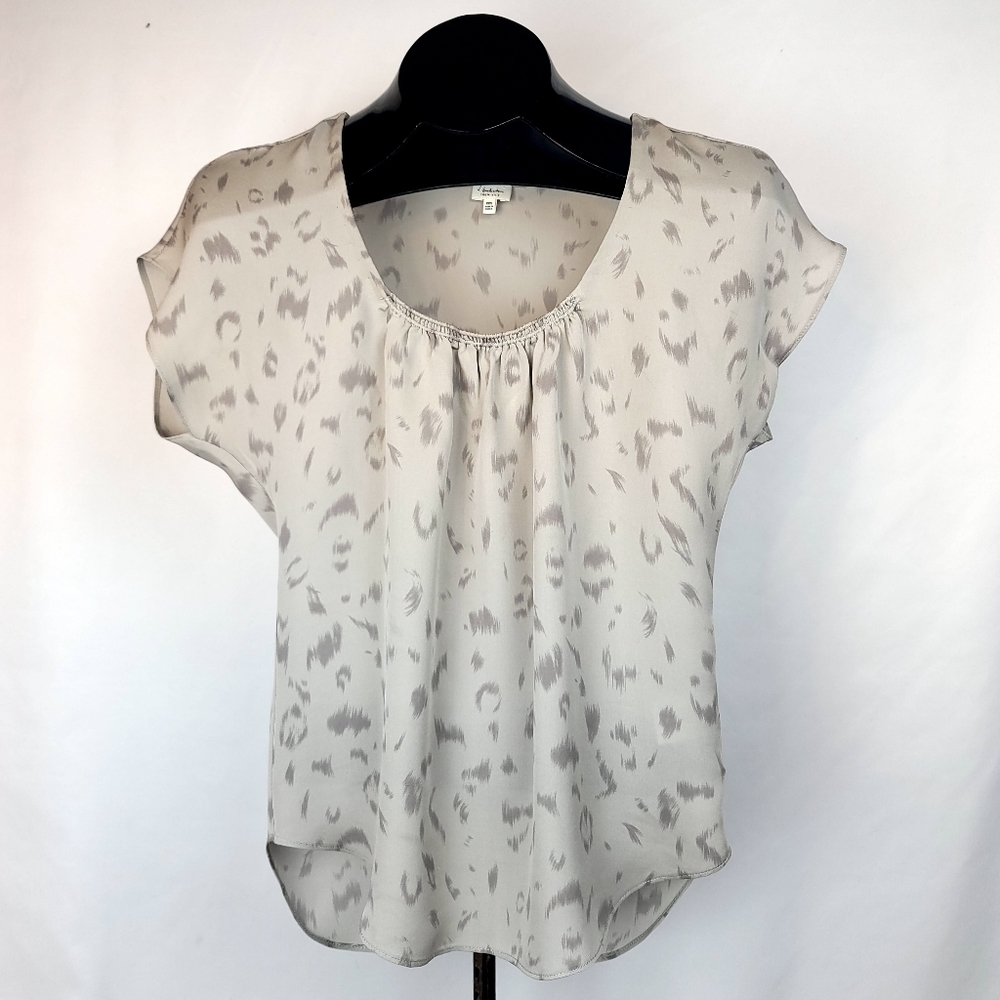 ARITZIA T.Babaton 100% Silk Short-sleeved Blouse